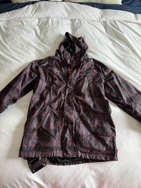 Black & Red Foursquare snow jacket